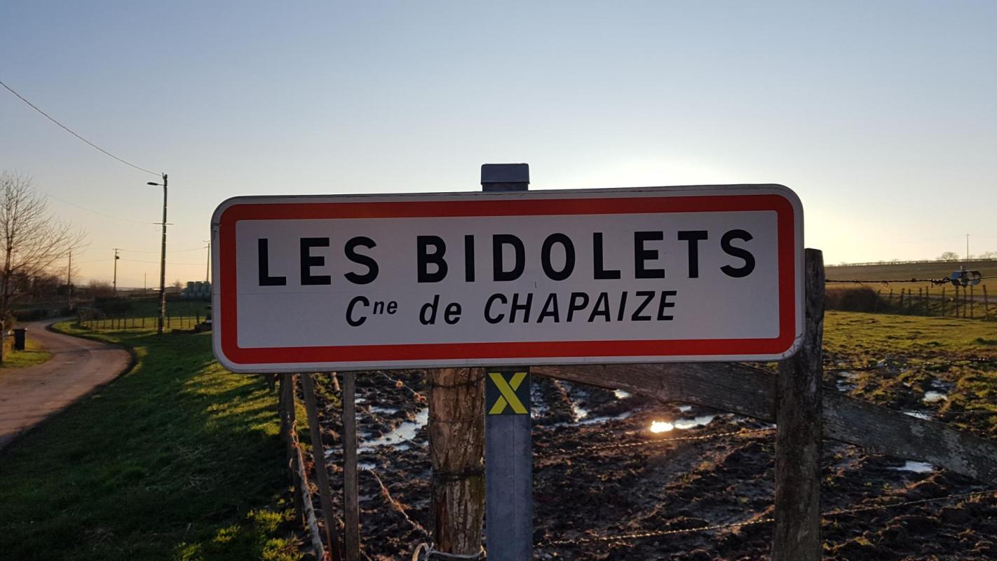 Panneau hameau les bidolets